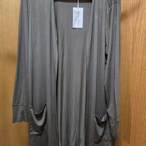 NWT, XL, Grace and Lace, Olive green long sweater